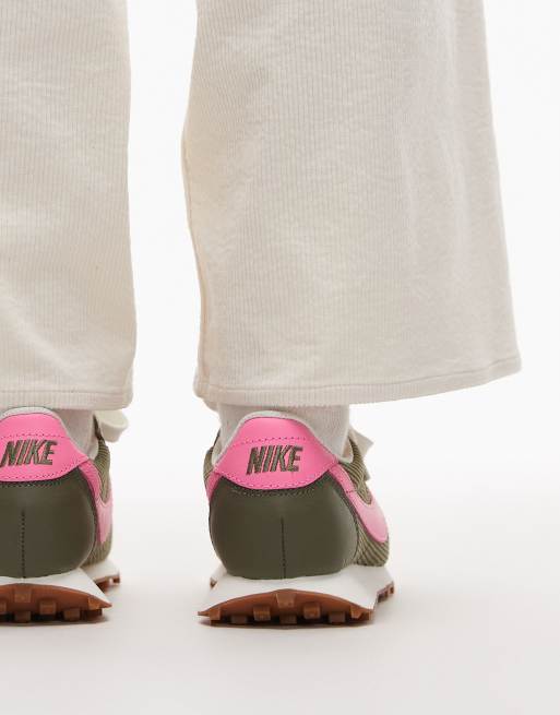 Nike LD-1000 corduroy sneakers in green and pink, 3 of 5