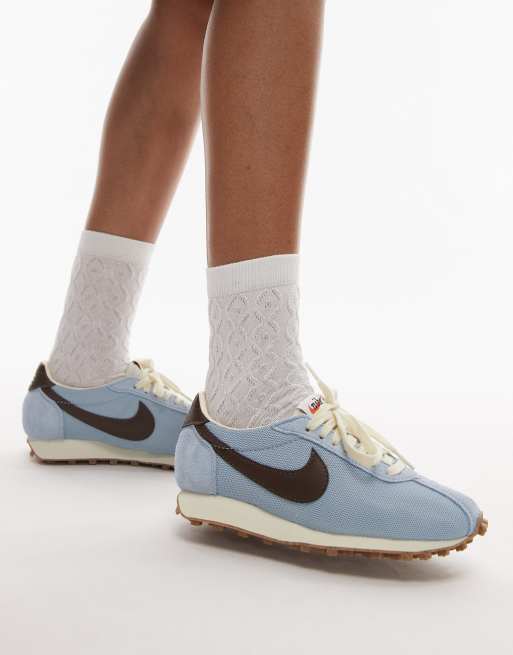 Nike LD-1000 trainers in light blue and brown, 3 of 5