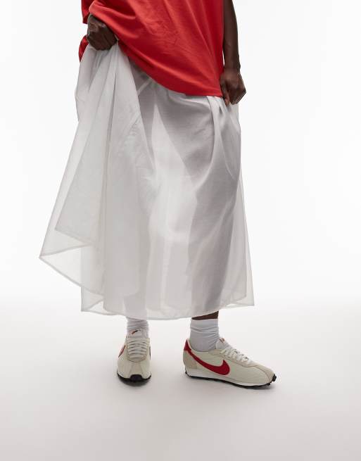 Nike - LD-1000 - Uniseks sneakers in gebroken wit en rood, 5 van 5