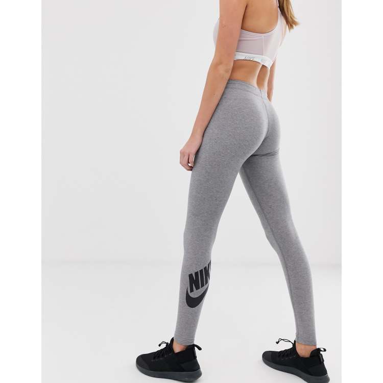 Nike - Leg A See - Leggings avec logo - Gris