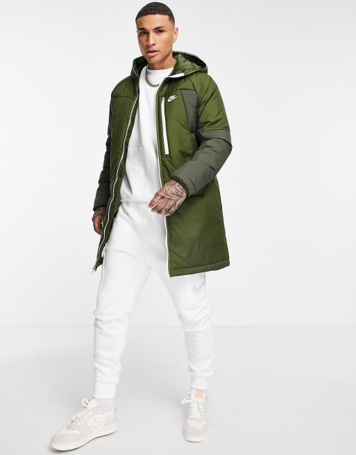 Nike - Legacy Therma-FIT - Parka longue chaude - Kaki