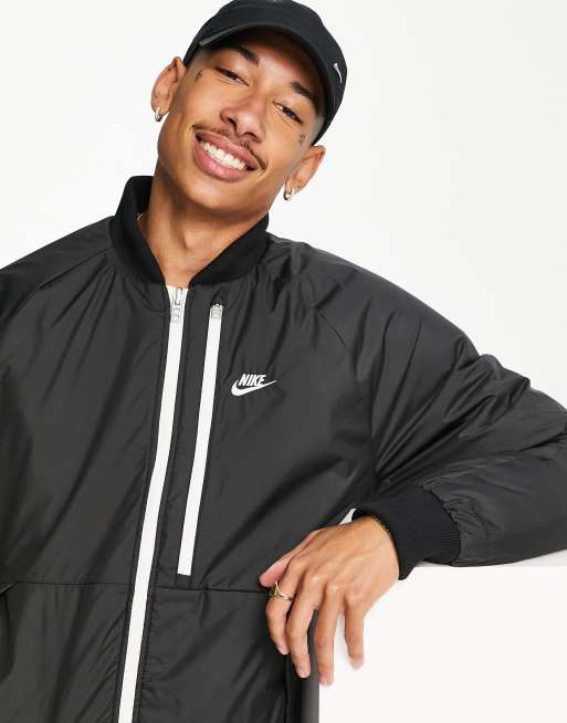 Nike bomber 2024 jacket mens black