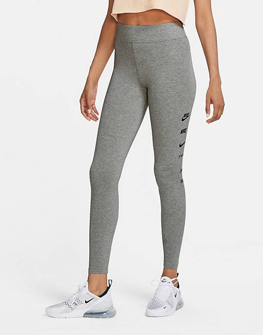 Nike leggings in grey with swoosh print