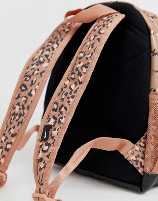 Nike rose gold leopard print backpack new arrivals