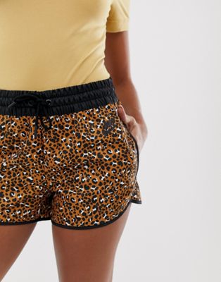 nike leopard print running shorts