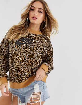 nike hoodie leopard print