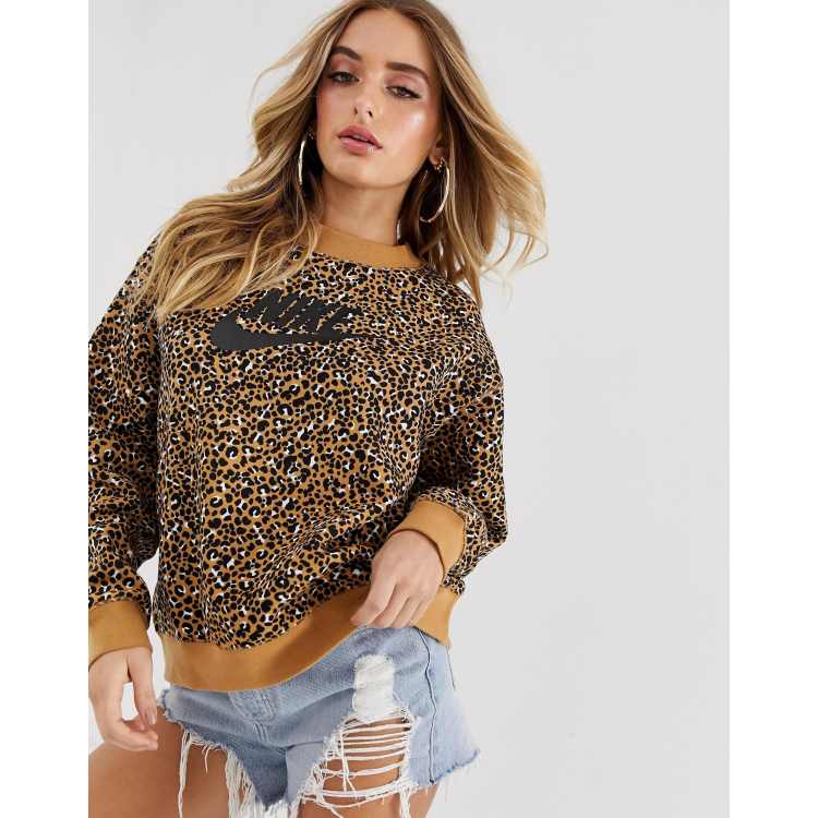 nike leopard sweater