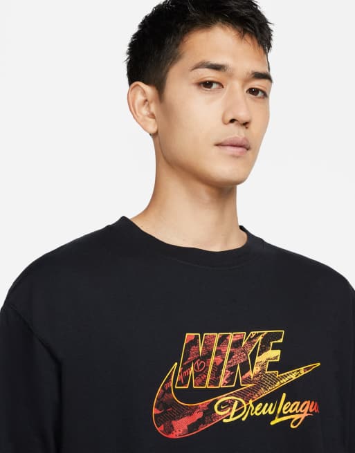 Nike Let It Gold Pack 'Drew League' oversized logo t-shirt in black