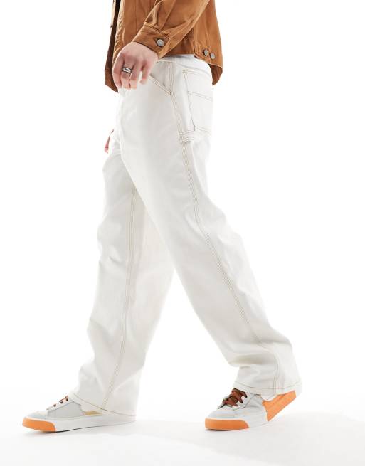 White hot sale carpenter trousers