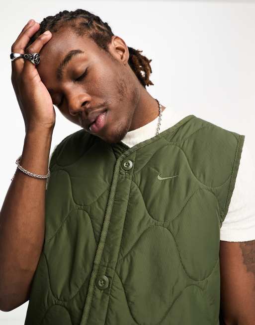 Nike - Life - Gilet termico kaki, 2 di 4