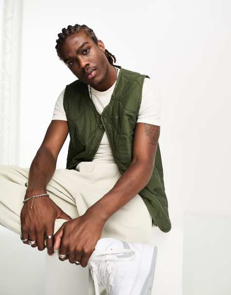 Nike Life insulated woven vest in khaki - view 1