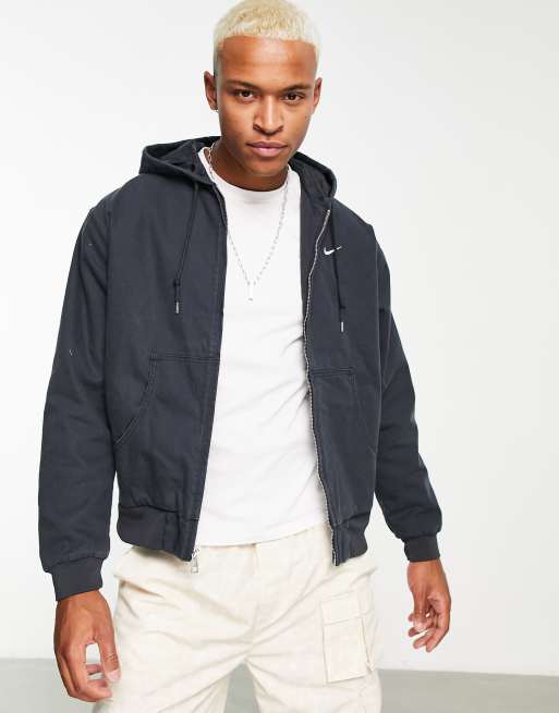 Black mens hooded clearance jacket