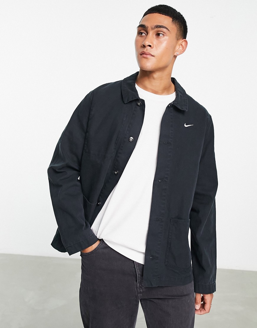 Nike life premium chore jacket in black