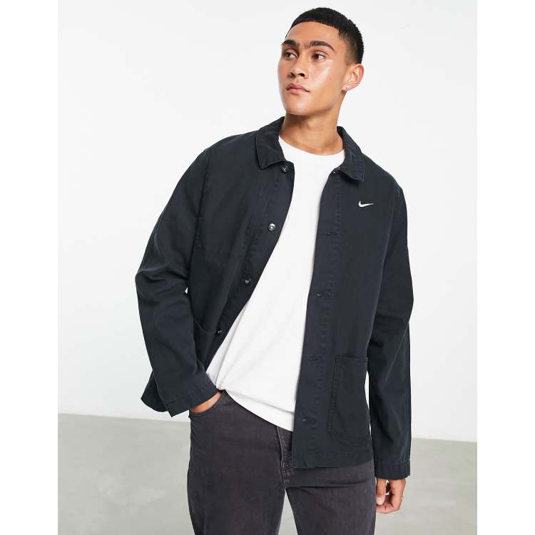 Nike life premium chore jacket in black | ASOS