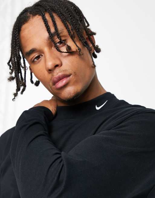 Nike - Life Premium - Top met lange mouwen en opstaande boord in zwart
