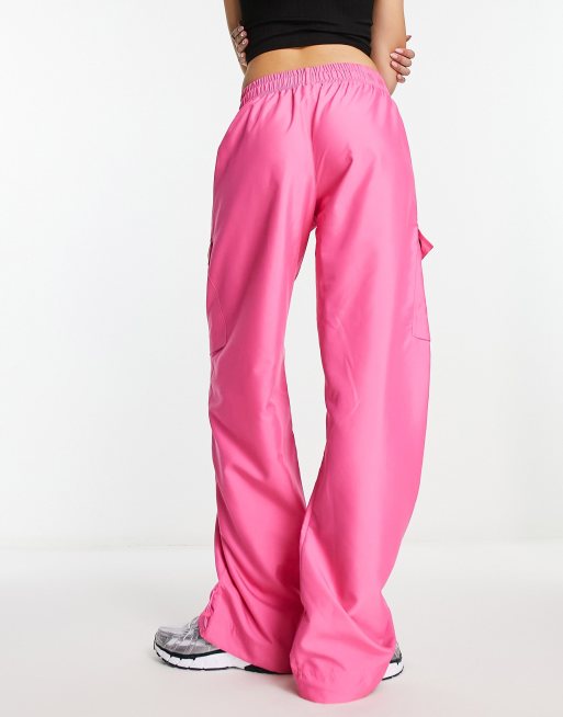 Womens Pink Cargo Trousers