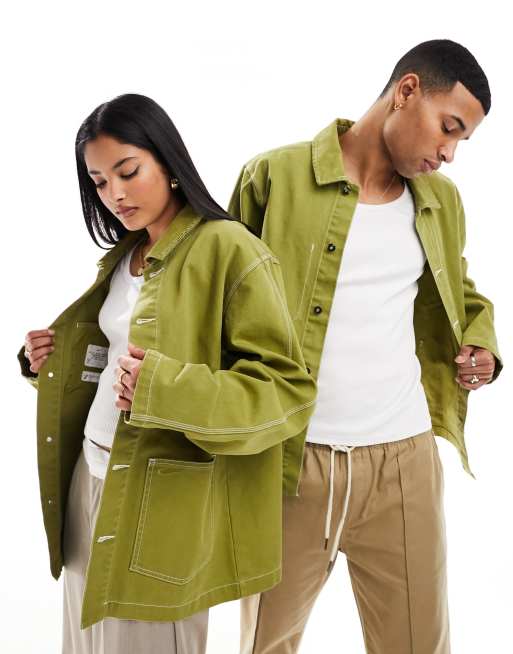 Nike Life Unisex chore jacket in green 