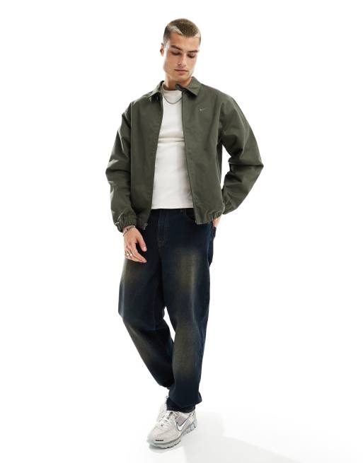Nike Life woven harrington jacket in khaki | ASOS