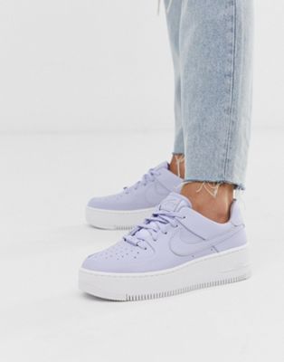 Nike Lilac Air Force 1 Sage Trainers | ASOS