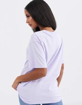 Nike lilac mini swoosh oversized t 