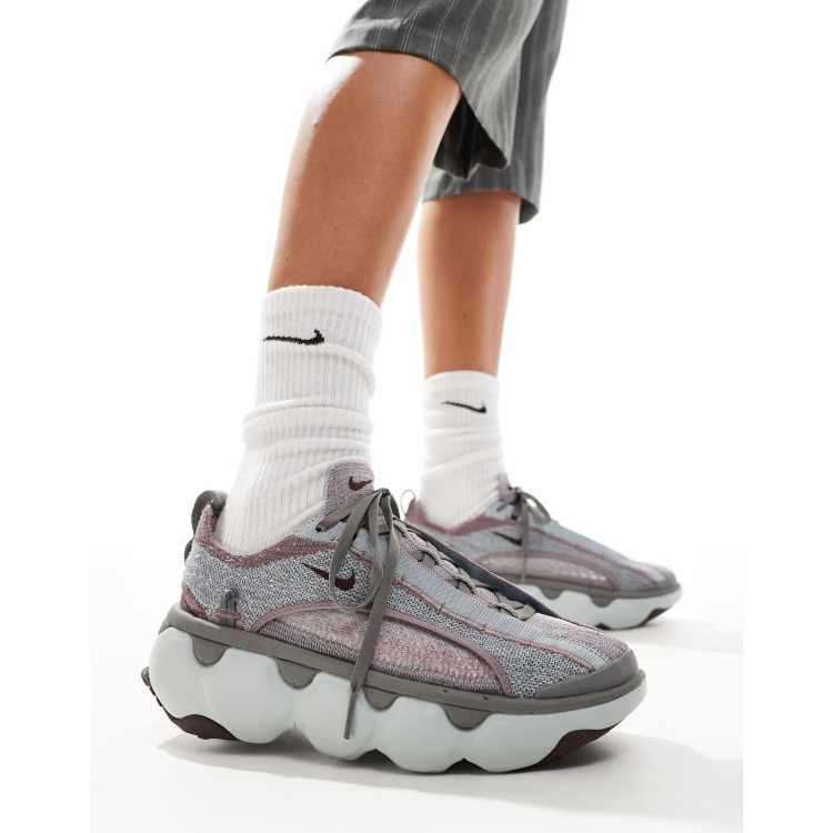 Nike limitless Bloom unisex flyknit sneakers in taupe and gray ASOS