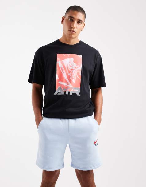 Nike Line Art fleece shorts in light blue - view 1