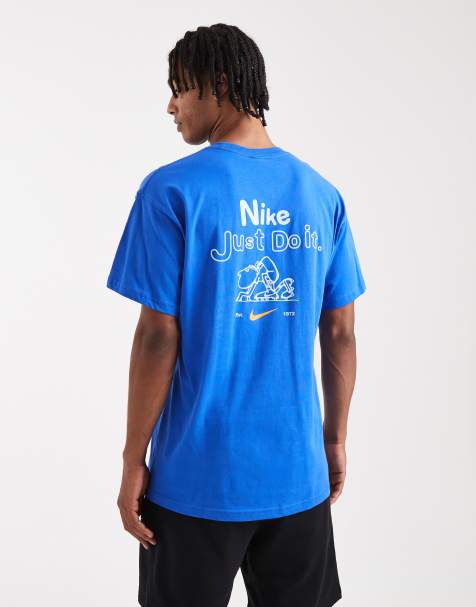 Nike Line Art graphic t-shirt in blue - view 1