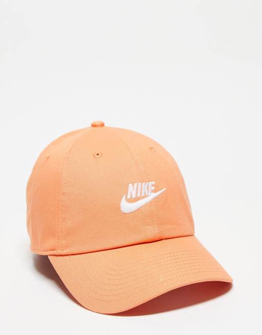 Orange baseball store cap nike