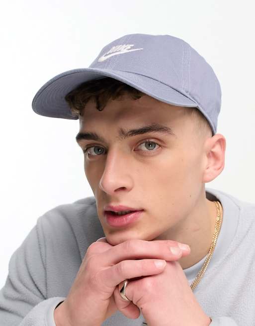 Nike logo cap in washed blue | ASOS