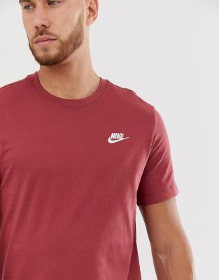 burgundy nike t shirt