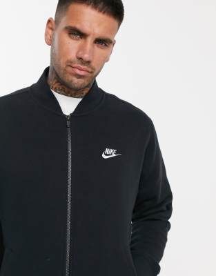 nike fleece bomber jacket