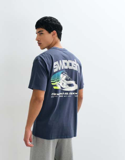 Nike logo graphic T-shirt in navy - view 1