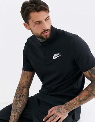 Nike Logo polo shirt in black | ASOS