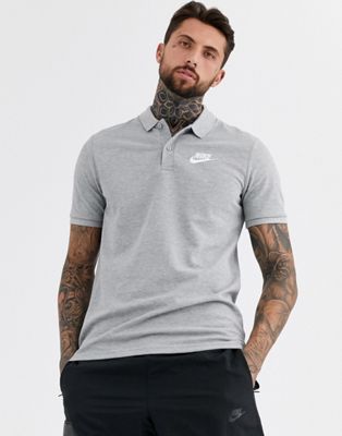 Nike Logo polo shirt in grey | ASOS