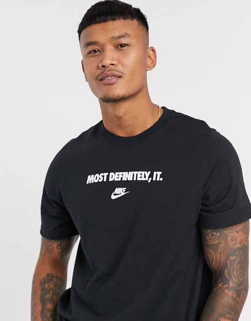 Nike logo t-shirt in black