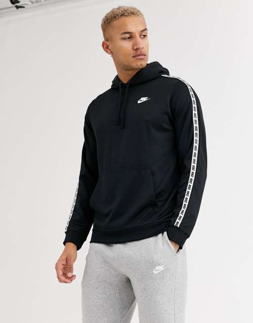 Nike logo taping hoodie in black | ASOS