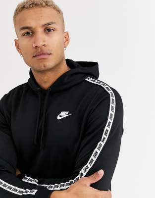 nike black tape hoodie