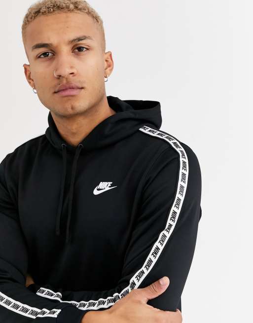 Nike taped hoodie on sale black