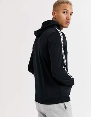 nike logo taping hoodie