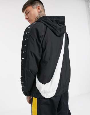 nike logo taping overhead jacket