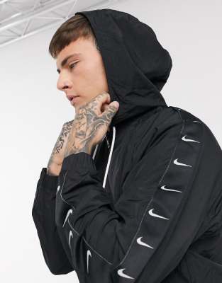 nike logo taping overhead jacket