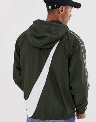 nike logo taping overhead jacket