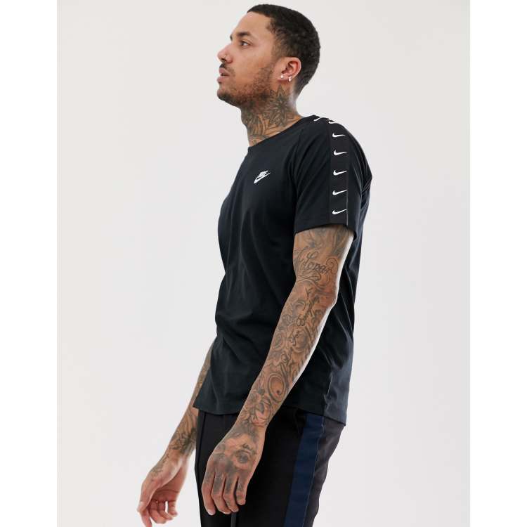 Nike Logo Taping T Shirt Black