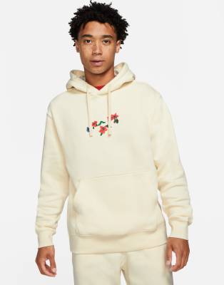 Nike Logo Twist Pack Embroidered Logo Hoodie In Cream-white | ModeSens