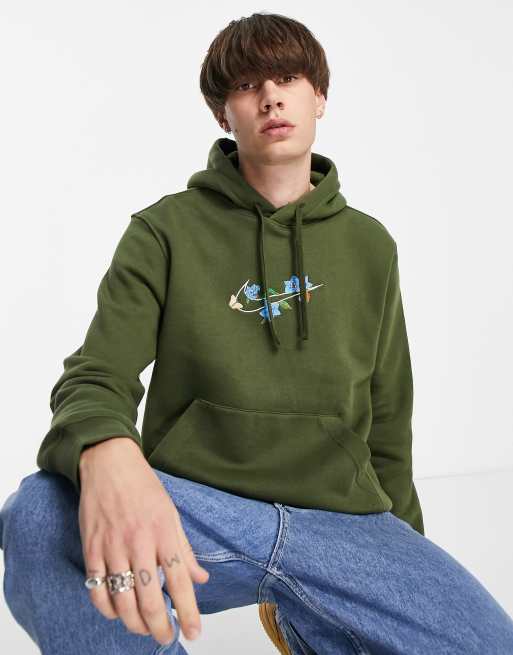 Asos nike swoosh online hoodie