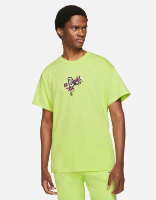 Nike Logo Twist Pack Embroidered Logo Oversized T-shirt In Pale Yellow ...