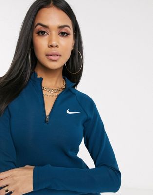 Nike long sleeve Blue mini dress | ASOS