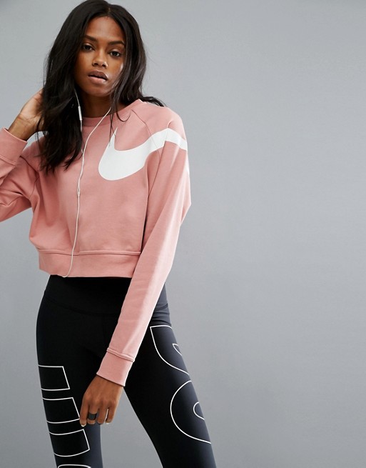Nike Training | Nike Long Sleeve Cropped Sweatshirt In Pink