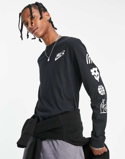 Nike graphic hot sale long sleeve