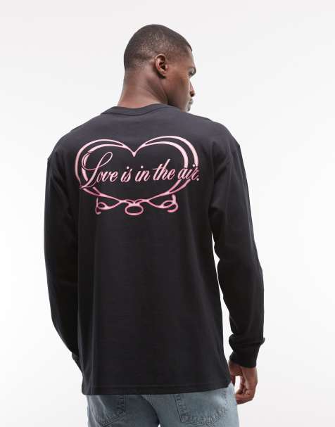 Nike longsleeve V-Day graphic t-shirt in black 